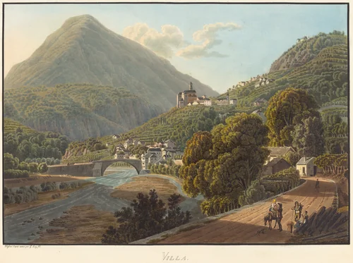 Villa by Mathias Gabriel Lory, print, 1811