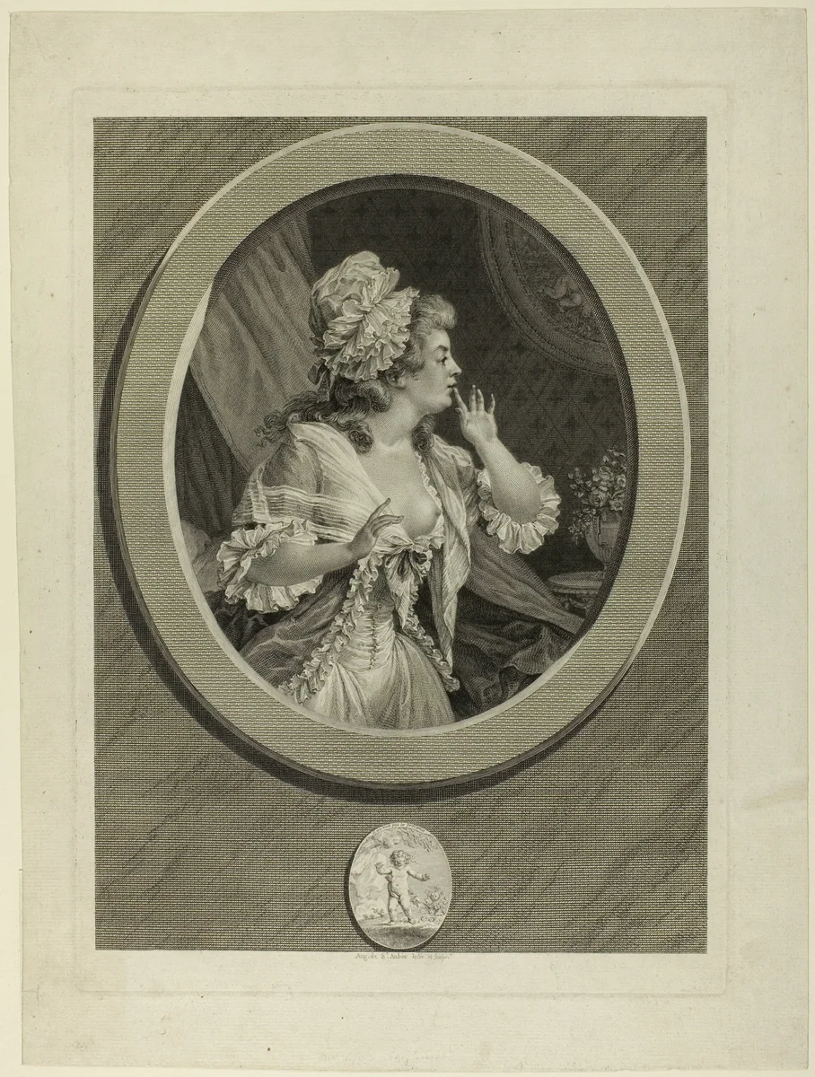 At Least be Discreet by Augustin de Saint-Aubin, print, 1789