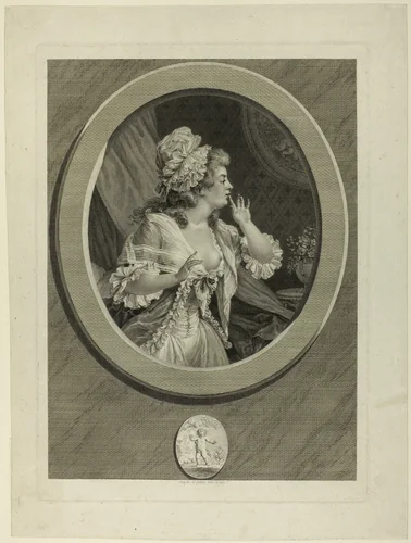At Least be Discreet by Augustin de Saint-Aubin, print, 1789