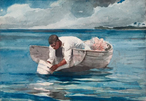 The Water Fan by Winslow Homer, painting, 1898-1899