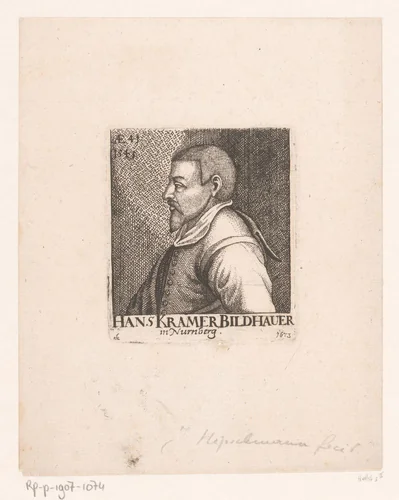 Portret van Hans Kremer op 41-jarige leeftijd by Johan Philipp Jakob Hipschmann, print, 1673