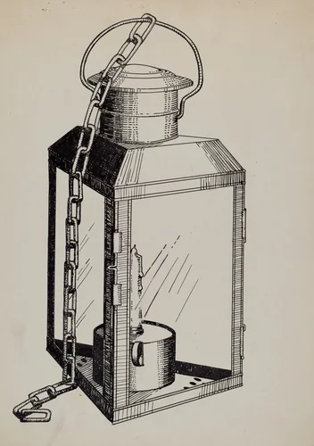 Stable Lantern by Florence Huston, index of american design, 1936