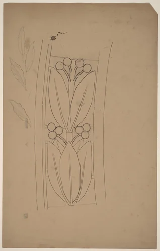 Study for a Border Design by Charles Sprague Pearce, drawing, 1890-1897