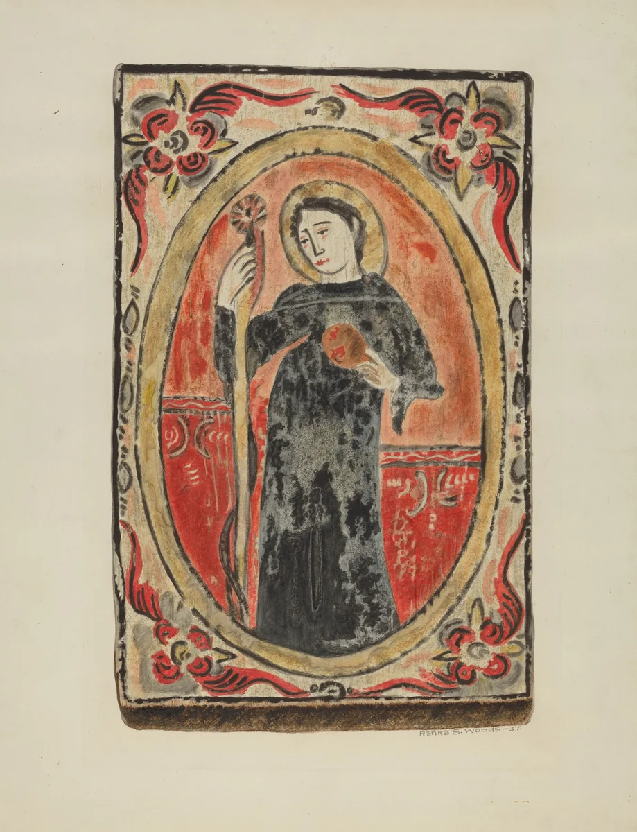 Retablo by Ranka S. Woods, index of american design, 1937