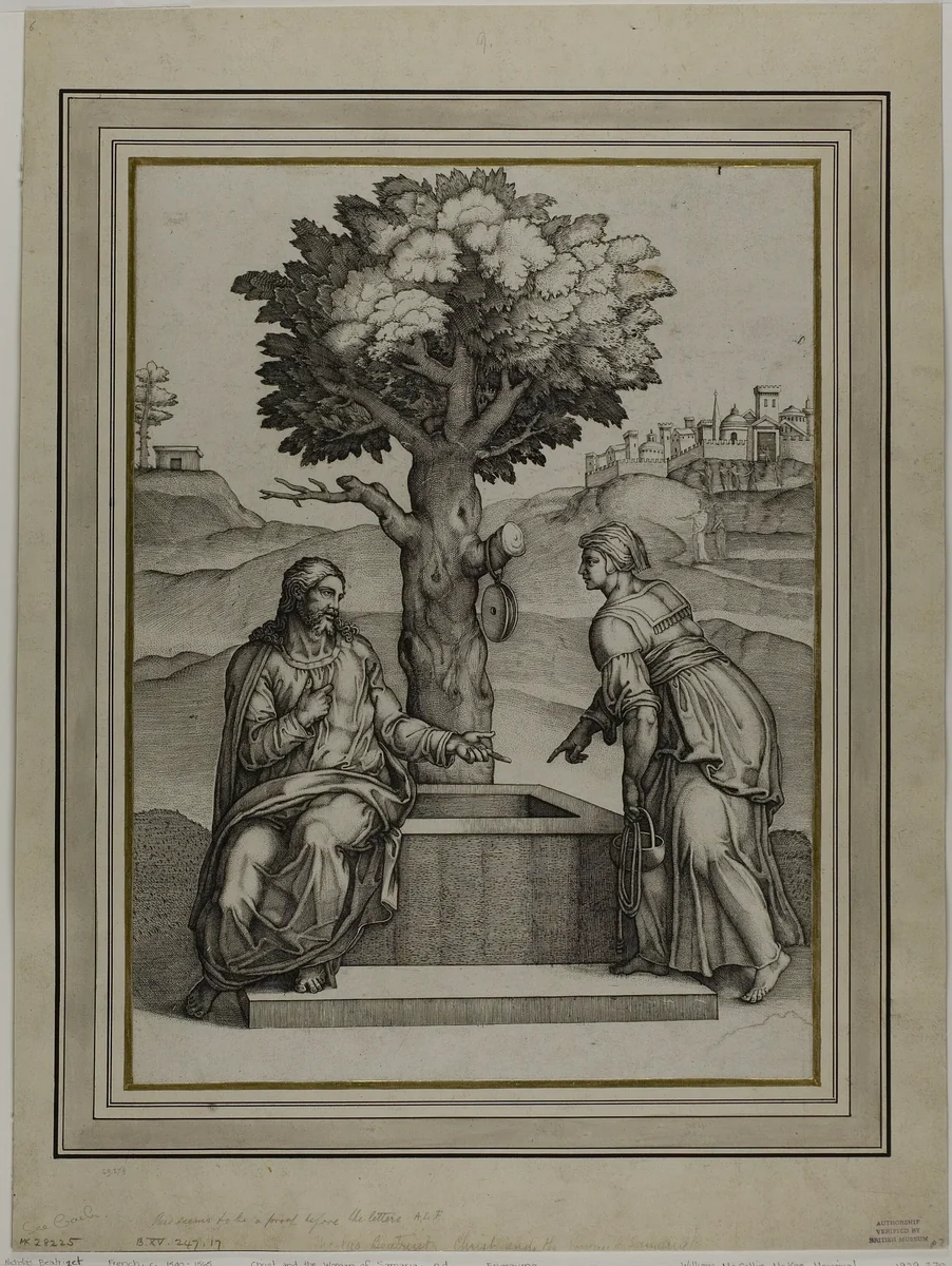 Christ and the Woman of Samaria by Nicolas Beatrizet
Michelangelo Buonarroti, print, 1540-1565
