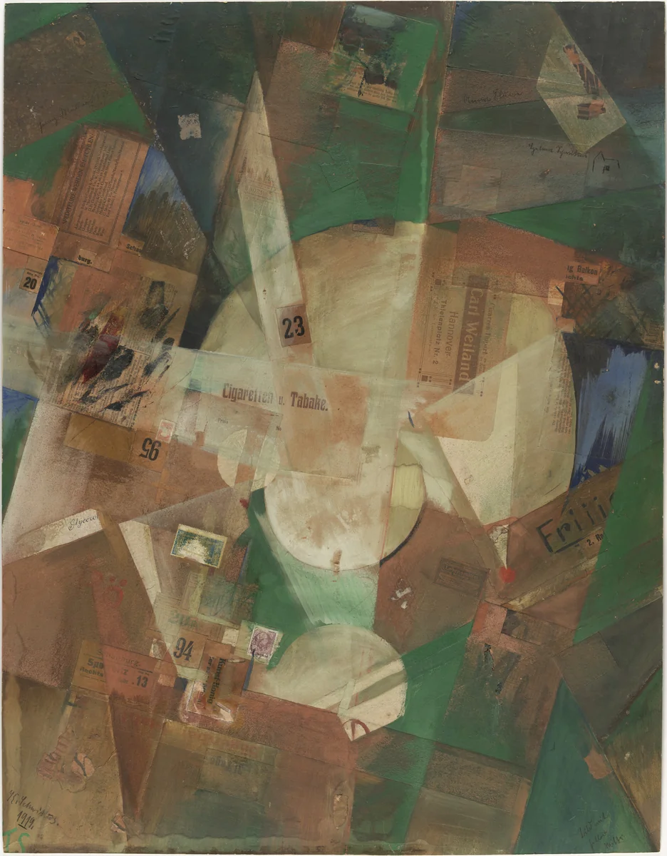 Picture with Light Center (Bild mit heller Mitte) by Kurt Schwitters, drawing, 1919