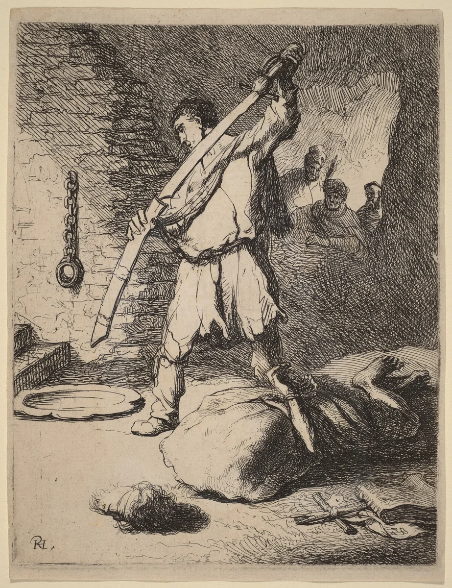 Beheading of John the Baptist by Rembrandt van Rijn, print, 1627