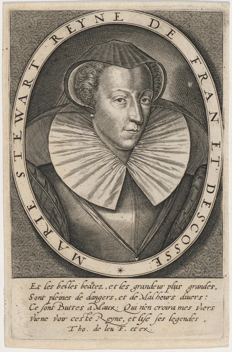Mary, Queen of Scots by Thomas de Leu, print, 1560-1620