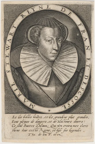 Mary, Queen of Scots by Thomas de Leu, print, 1560-1620