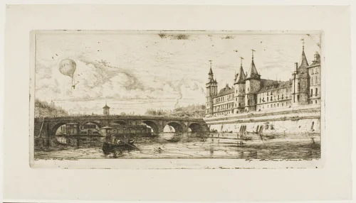 Pont-au-Change, Paris by Charles Meryon, print, 1854