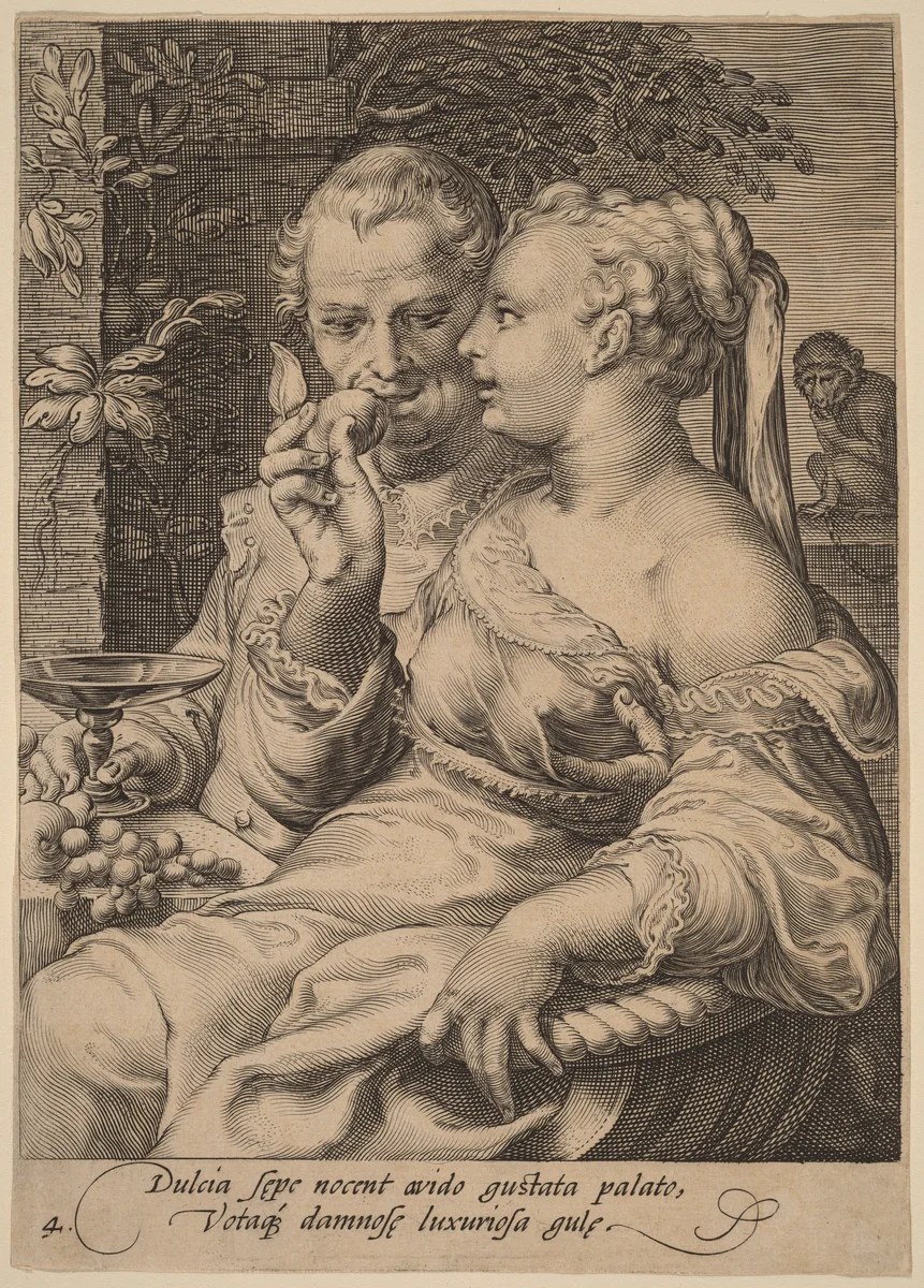Taste by Jan Pietersz Saenredam; Hendrick Goltzius, print, 1590-1600