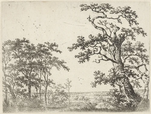 Landschap met een beek by Adriaen Hendriksz. Verboom, print, 1637-1673
