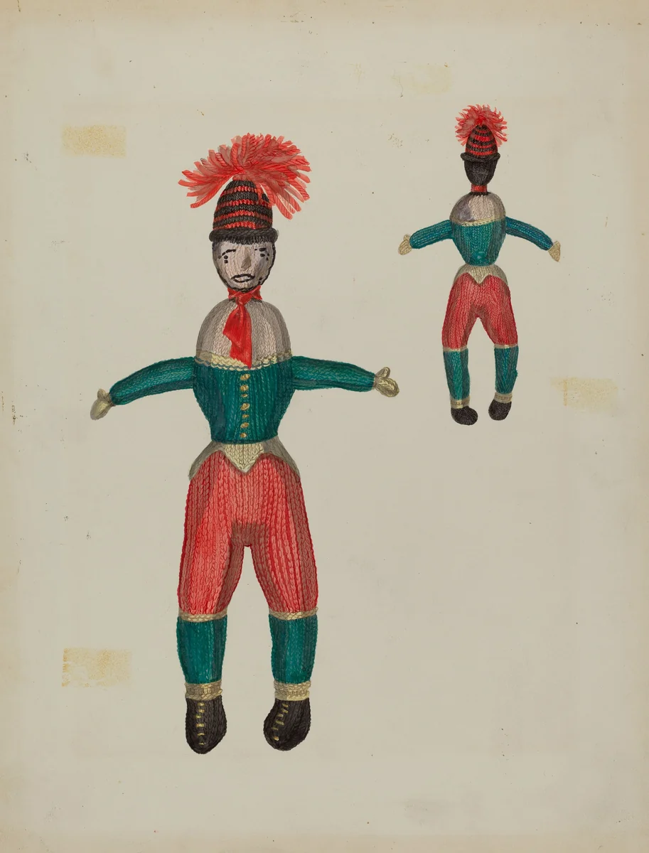 Knitted Doll "Duke" by Verna Tallman, index of american design, 1937