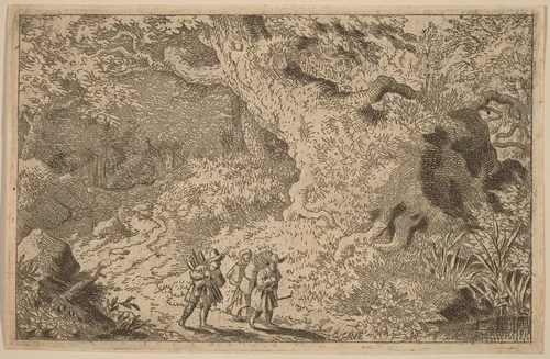 A Thick Forest by Allart van Everdingen, print, 1645-1656