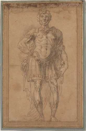 A King of Judah and Israel by Martin Fréminet, drawing, 1575-1619
