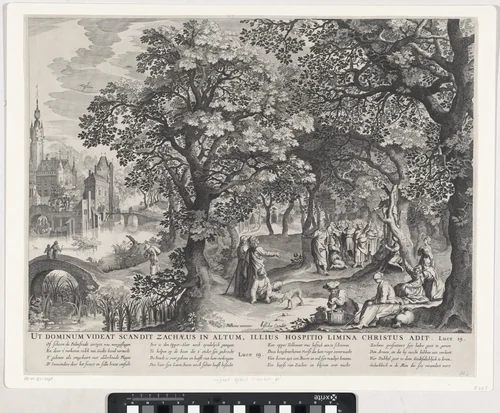 Roeping van Zacheüs by anonymous, print, 1630-1652