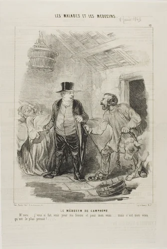 The Country Doctor (plate 13) by Charles-Émile Jacque, print, 1843