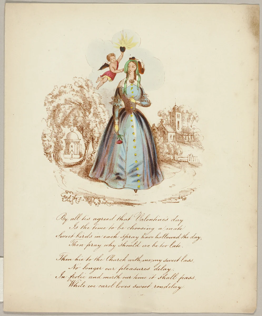 By All 'Tis Agreed (valentine) by Unknown Artist, other, 1837-1847