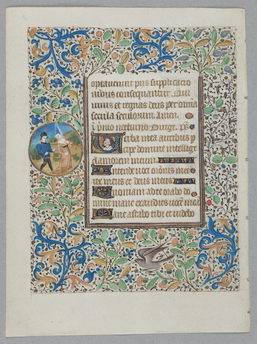 Leaf from a Book of Hours: Office of the Dead with Psalm 5 (verso) by Coëtivy Master, manuscript, 1455-1465