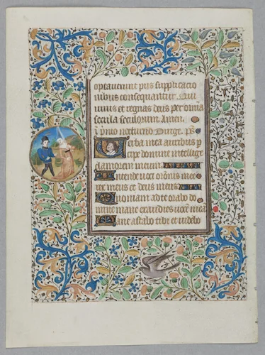 Leaf from a Book of Hours: Office of the Dead with Psalm 5 (verso) by Coëtivy Master, manuscript, 1455-1465