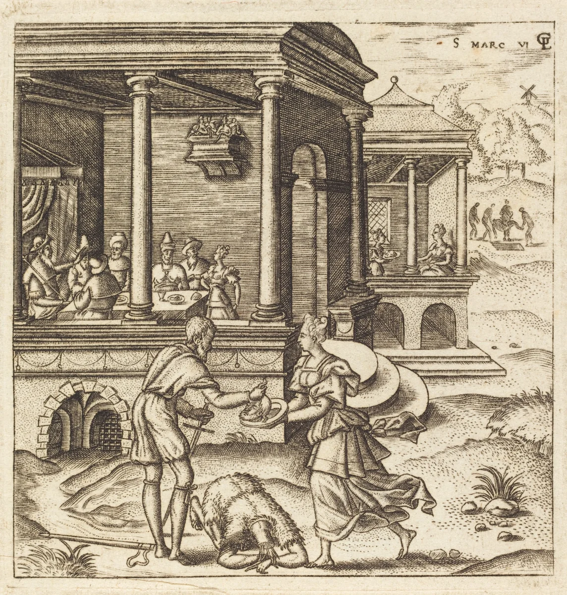 John the Baptist Beheaded by Léonard Gaultier, print, 1576-1580