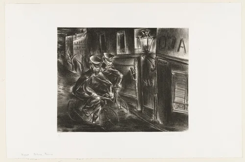 Night Police, Paris by Yasuo Kuniyoshi, print, 1928