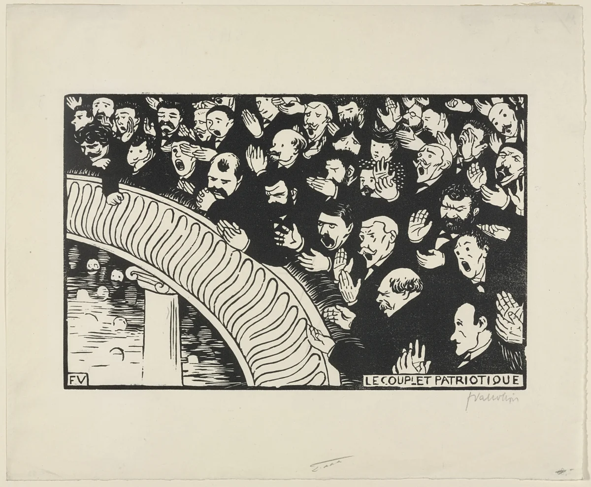 The Patriotic Ditty (Le Couplet patriotique) by Félix Vallotton, print, 1893
