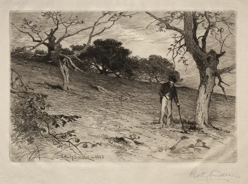An Old New England Orchard by George Henry Smillie, print, 1883
