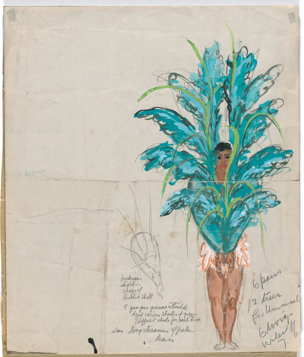 Figure. Costume design for the ballet Pocahontas by Karl Free, drawing, 1936