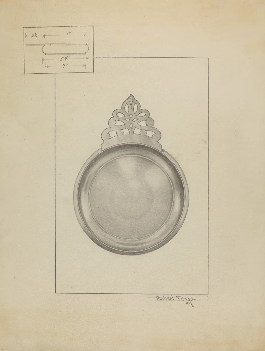 Silver Porringer by Michael Fenga, index of american design, 1936