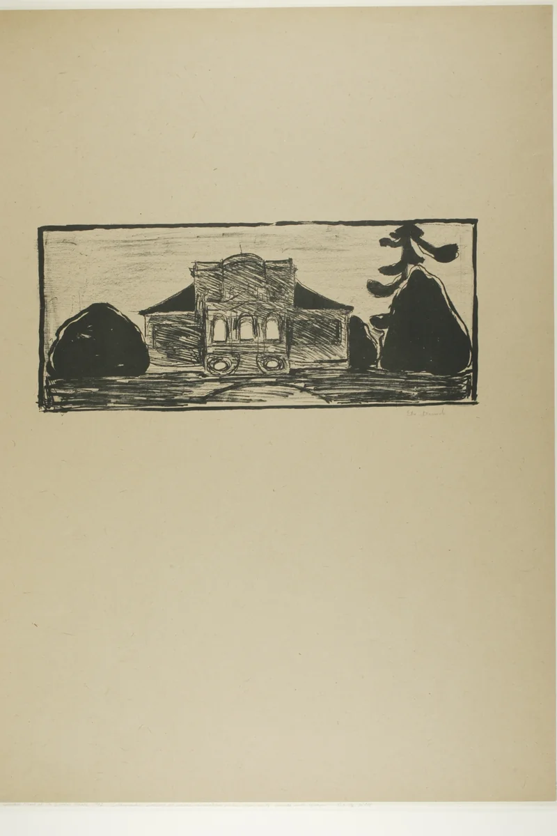 The Garden in Front of Dr. Linde's House by Edvard Munch, print, 1902