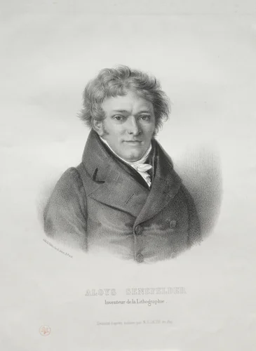Aloys Senefelder by Nicolas Henri Jacob, print, 1819