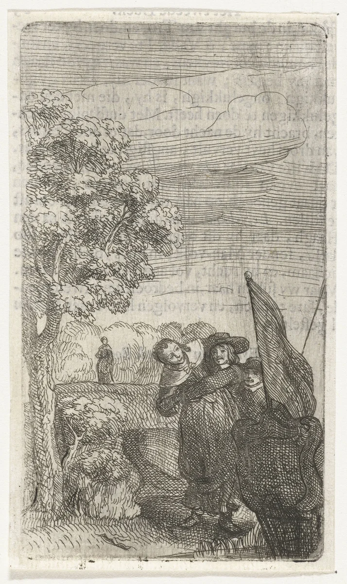 Schaking van de vrouw by Samuel van Hoogstraten, print, 1648-1650