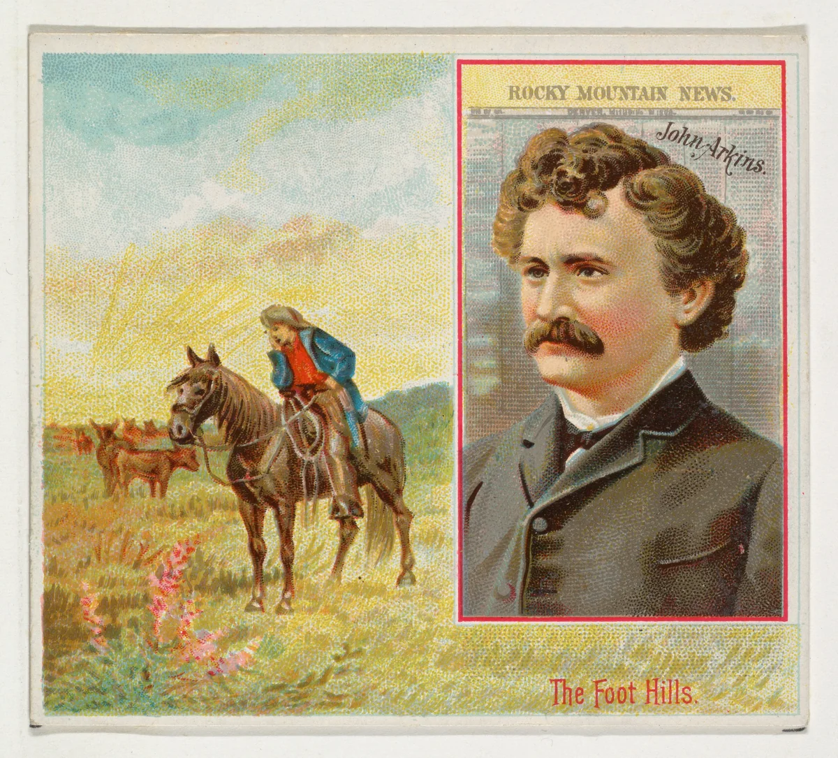 John Arkins, Denver Rocky Mountain News, from the American Editors series (N35) for Allen & Ginter Cigarettes by Allen & Ginter, print, 1887