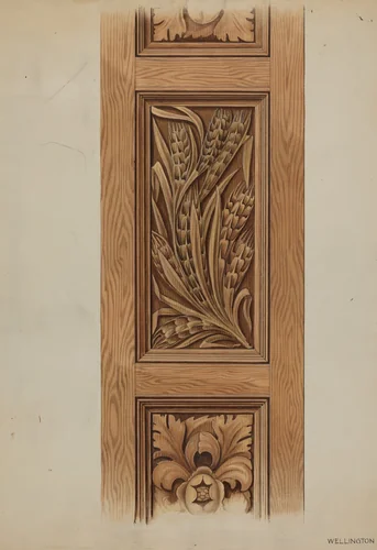Wooden Panel by Wellington Blewett, index of american design, 1936