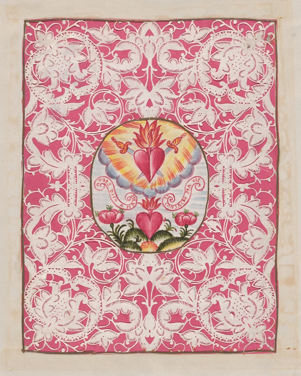 Canivet or Devotional with Sacred Heart by anonymous, other, 1700-1799