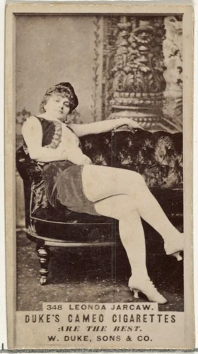 Card Number 348, Leonda Jarcaw, from the Actors and Actresses series (N145-5) issued by Duke Sons & Co. to promote Cameo Cigarettes by W. Duke, Sons & Co., photograph, 1880-1889