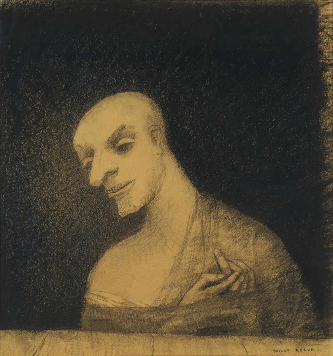 Imaginary Figure by Odilon Redon, drawing, 1881