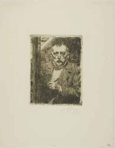 Self-Portrait 1911 by Anders Zorn, print, 1911