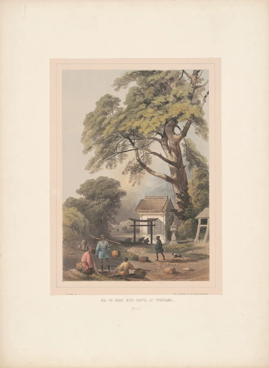 Mia or Road Side Chapel at Yokuhama by William Heine, portfolio, 1856