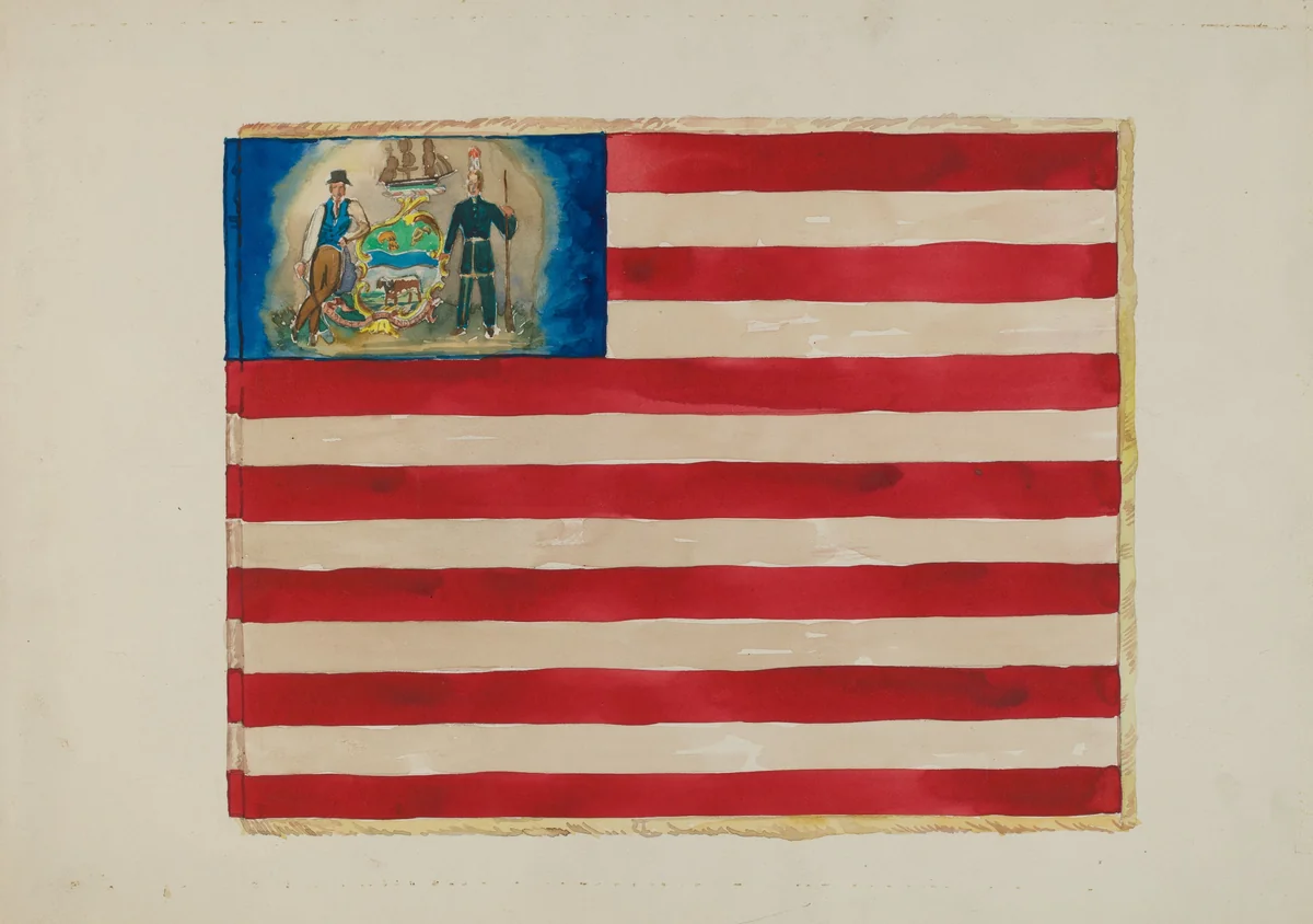 Flag: Mexican War by Edward Grant, index of american design, 1936