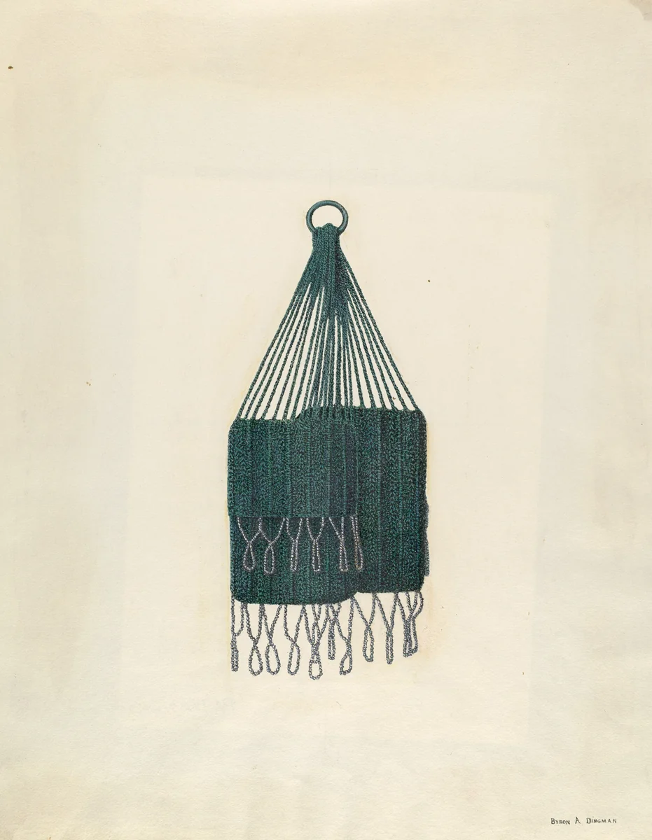 Twin Beaded Bag by Byron Dingman, index of american design, 1939