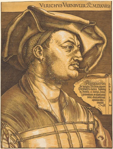 Ulrich Varnbüler by Albrecht Dürer; Willem Jansz. Blaeu, print, 1522