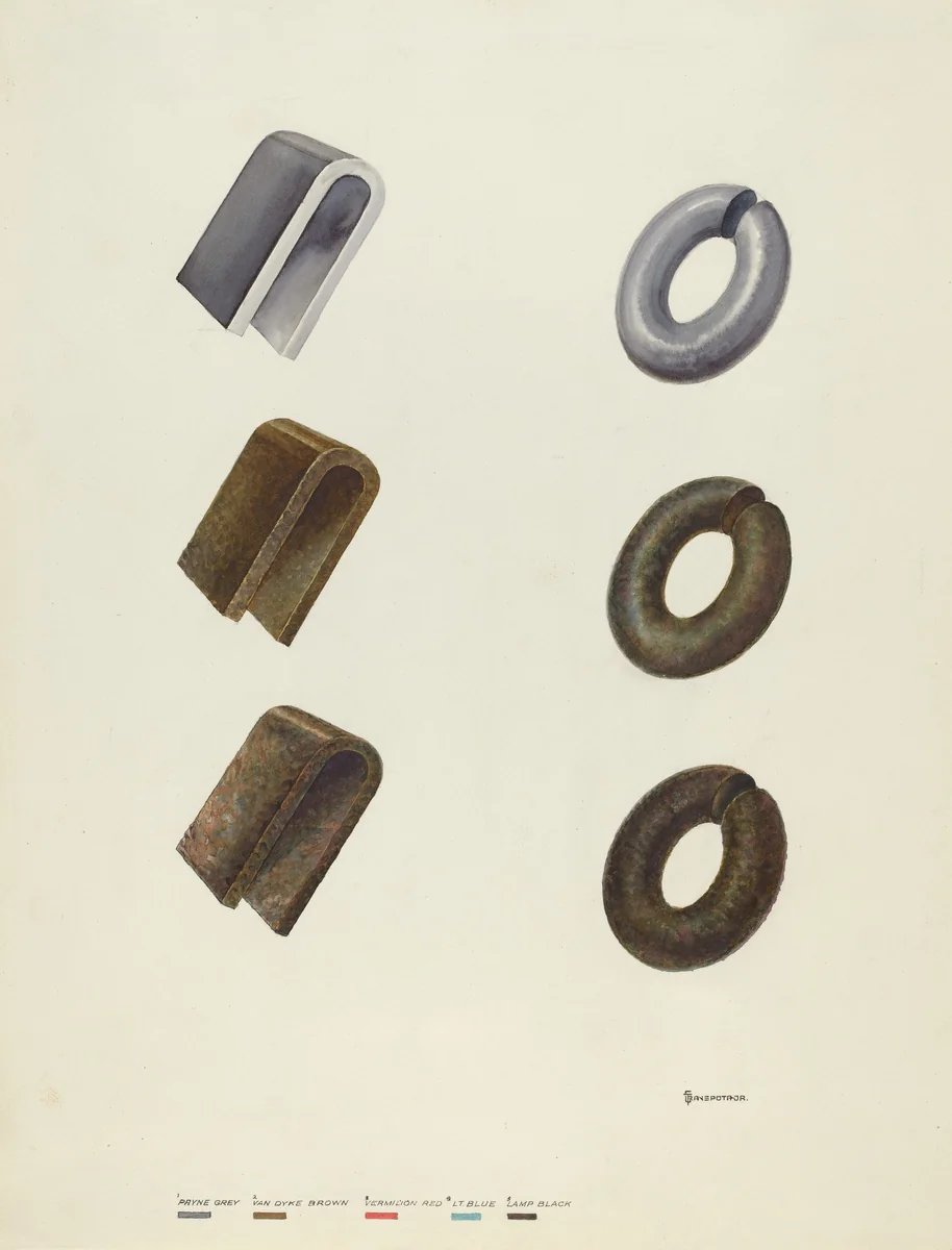 Color Notes on Iron by Gerald Transpota, index of american design, 1935-1942