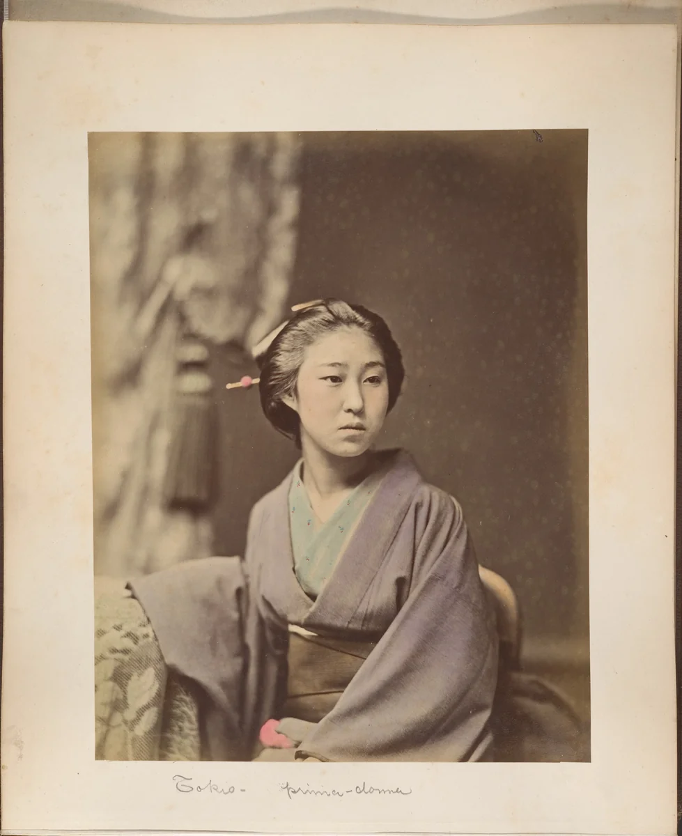 [Young Japanese Woman] by Suzuki Shin'ichi, photograph, 1870-1879