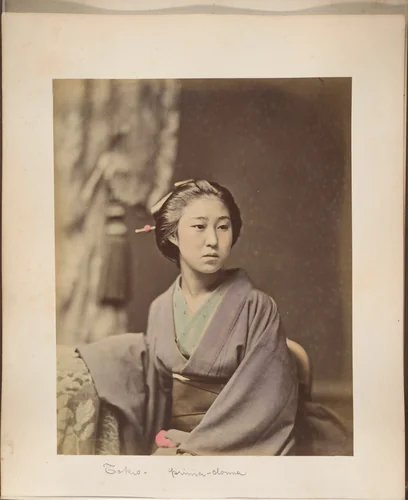 [Young Japanese Woman] by Suzuki Shin'ichi, photograph, 1870-1879