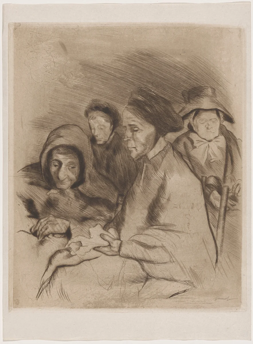 Portrait de vielles femmes by Georges Jeanniot, print, 1895