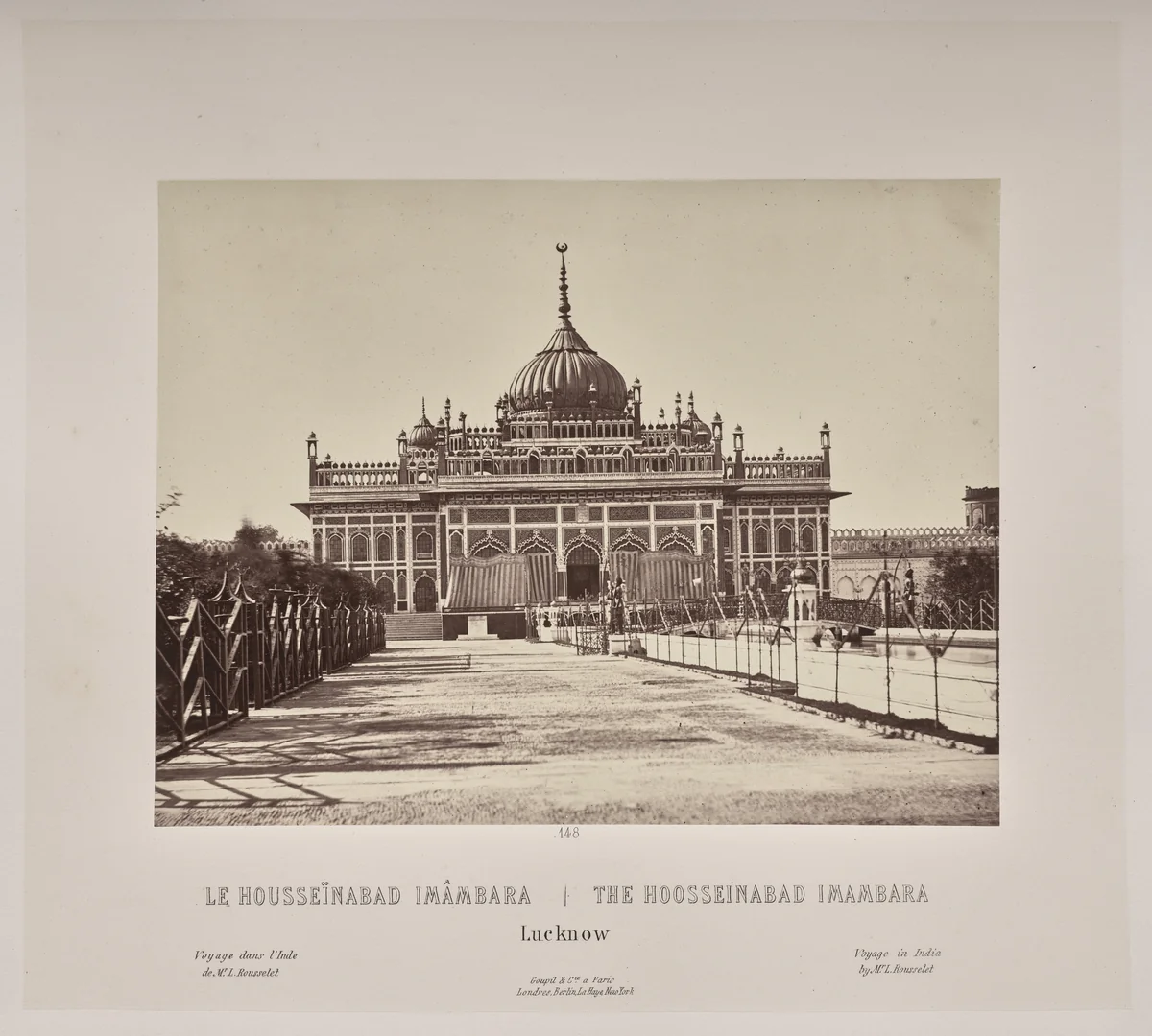 The Hoosseinabad Imambara, Lucknow by Louis-Théophile Marie Rousselet, photograph, 1865-1870