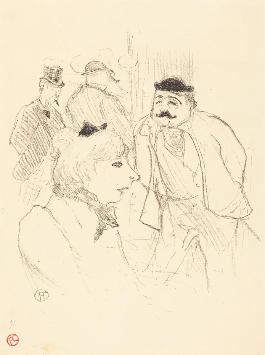 La Tige (Moulin-Rouge) by Henri de Toulouse-Lautrec, print, 1894