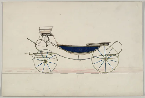 Caleche (unnumbered) by Brewster & Co., drawing, 1850-1870